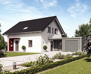 Prefabricated house Variant 35-160: Extension option: Technical room and garage