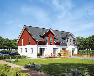 Fertighaus Doppelhaus 35-130 - Hanse Haus Fertighaus Doppelhaus 35-130