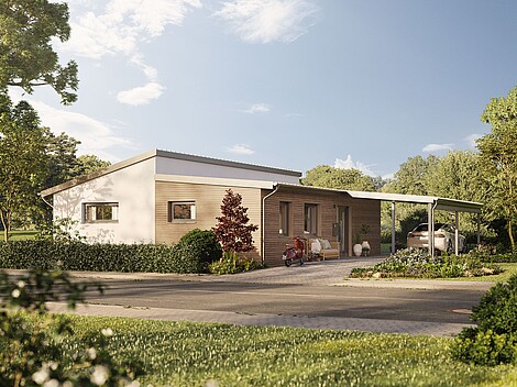 Faires Preis-Leistungs-Verhältnis Fertighaus Bungalow 92