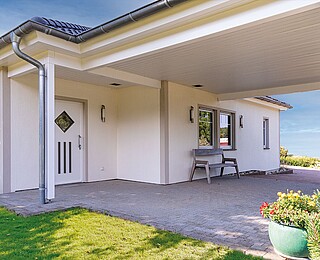 Fertighaus Bungalow 139: Carport - Hanse Haus Fertighaus Bungalow 139: Carport