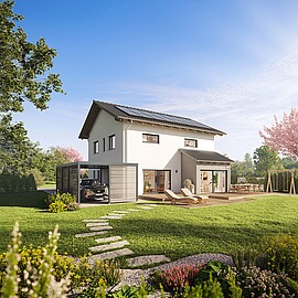 QNG⁺-Line: Fertighaus Villa 163 - Hanse Haus QNG⁺-Line: Fertighaus Villa 163