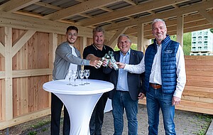 Azubi-Projekt: Fahrradunterstand Staatlicher Mineralbrunnen Bad Brückenau Azubi Projekt Mineralbrunnen