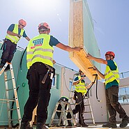 Fertighaus: Montage Wand - Hanse Haus Fertighaus: Montage Wand