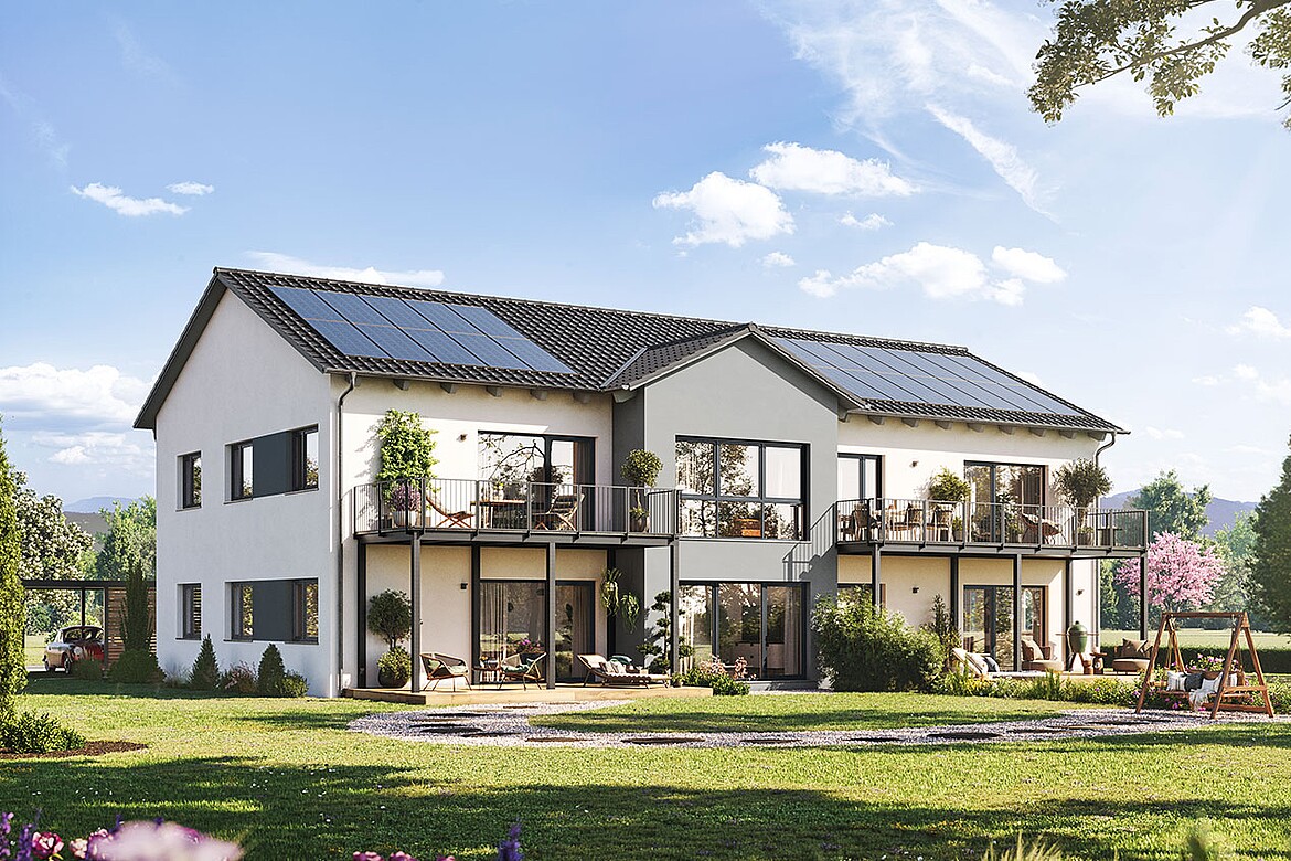 Fertighaus Mehrfamilienhaus 4 Wohneinheiten