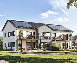 Fertighaus Mehrfamilienhaus 4 Wohneinheiten - Hanse Haus Fertighaus Mehrfamilienhaus 4 Wohneinheiten