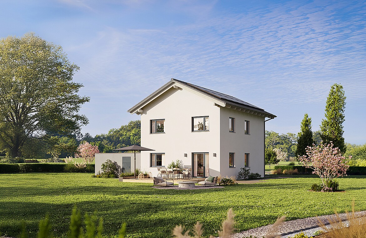 QNG⁺-Line: Fertighaus Villa 124 mit Walmdach - Hanse Haus QNG⁺-Line: Fertighaus Villa 124 mit Walmdach