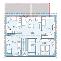 Variant 25-175 – Musterhaus-Grundriss (DG) Variant 25-175: Grundrissoption 1 DG - Hanse Haus